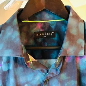 Jared Lang bold & colorful all cotton dress shirt